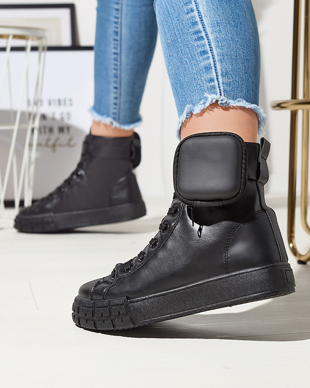 Черные женские спортивные туфли с чехлом Efiffe- Footwear