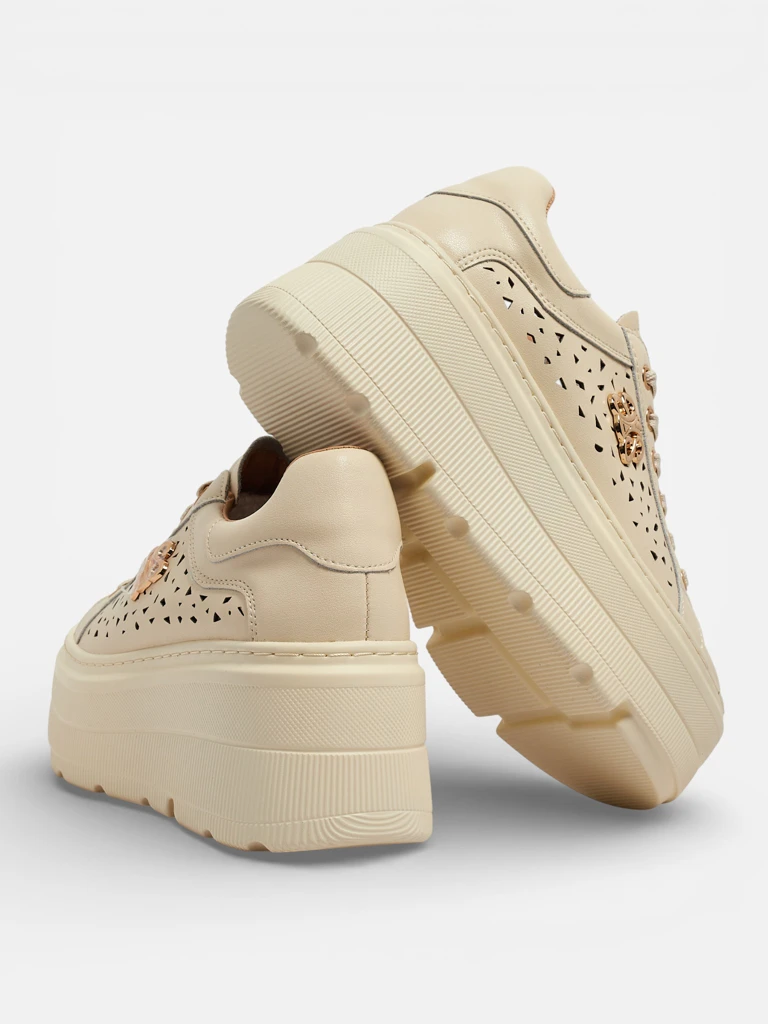 Ažūriniai moteriški sportiniai bateliai iš natūralios odos Atelle