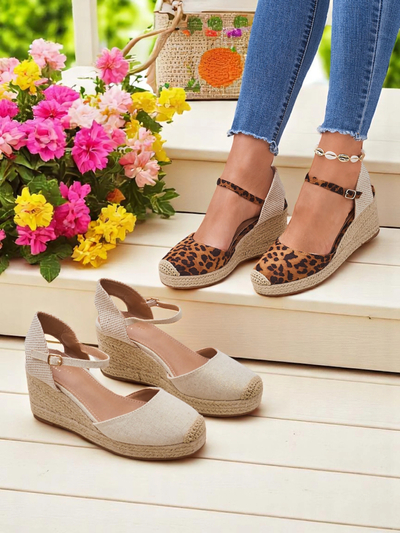 Aurelia Leopard Koturny Royalfashion damskie skóra ekologiczna camel