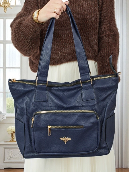 Moteriška pirkinių rankinė Marvaya iš eko odos, dygsniuota