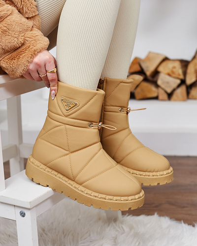 Royalfashion Camel moteriški batai a'la sniego batai Oterika