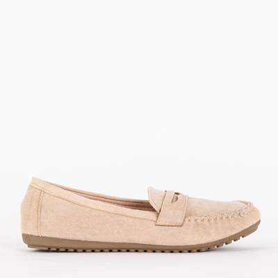 Teweri smėlio spalvos ekologiškos zomšos bateliai moterims - batai