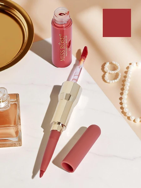 Skystas lūpų dažų ir lūpų kontūro pieštuko 2-in-1 rinkinys Coral Fever