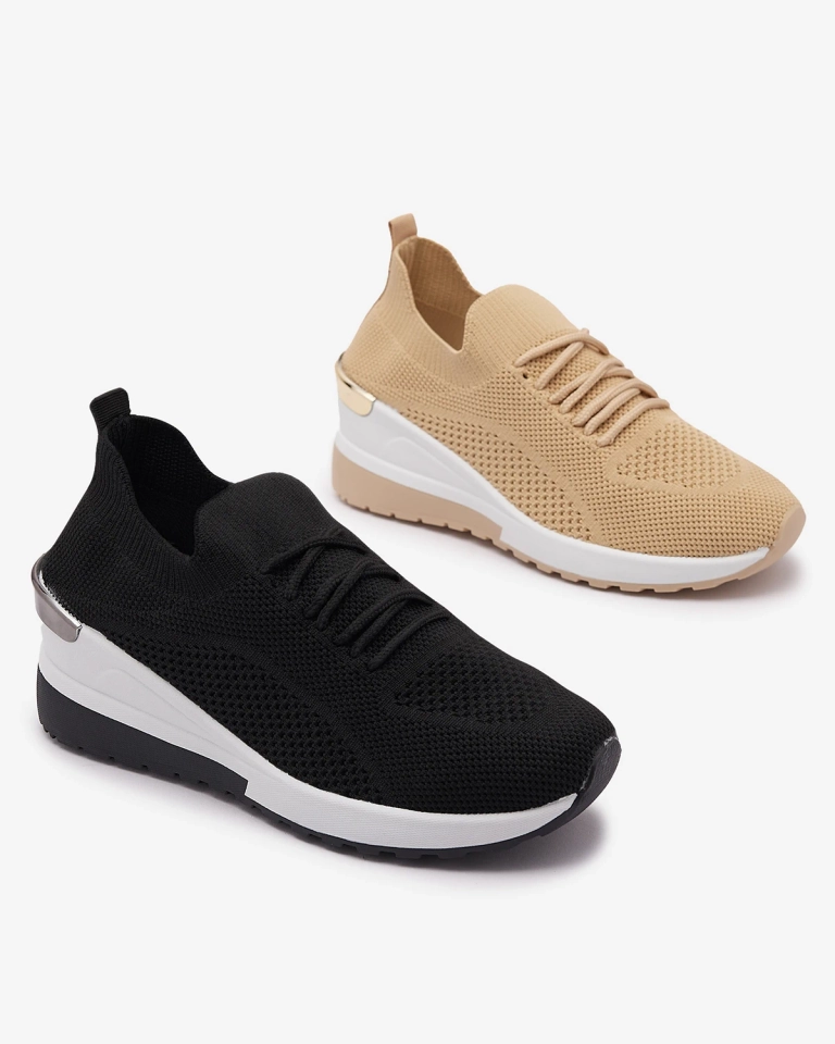 Juodi moteriški sportiniai bateliai su paslėptu inkaru Ahelle- Footwear