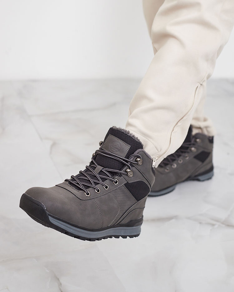 "Royalfashion" Pilkos spalvos vyriški batai "Amefilix trappers"