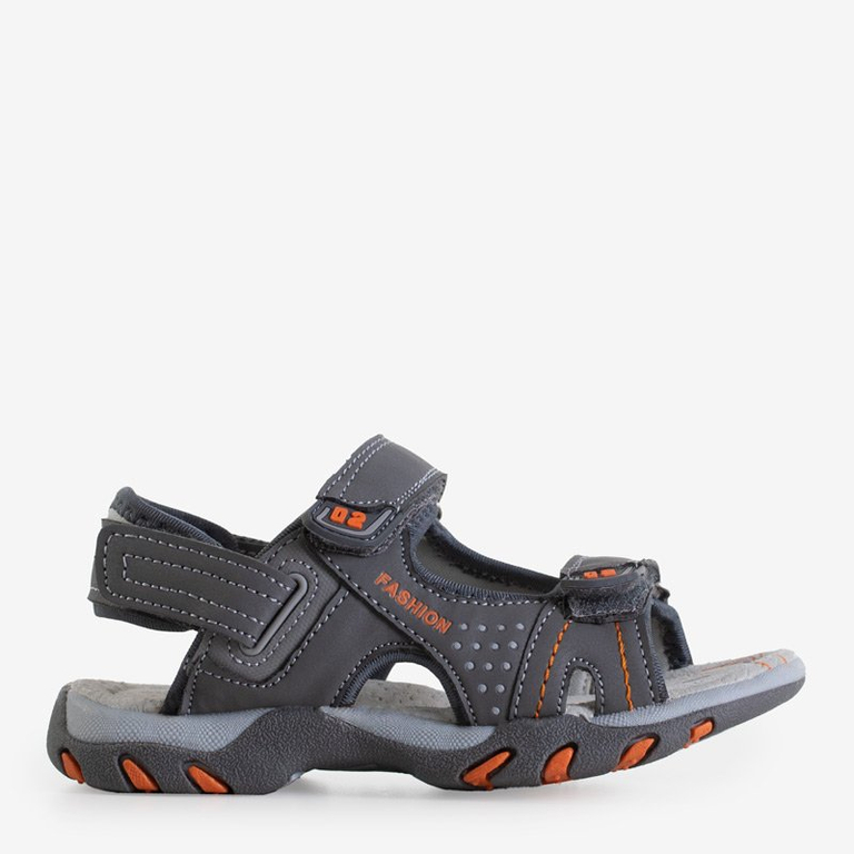 Серые детские сандалии на липучках Retiz