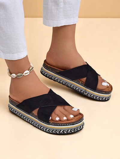 Royalfashion Женские шлепанцы на плоской подошве Solea Deco