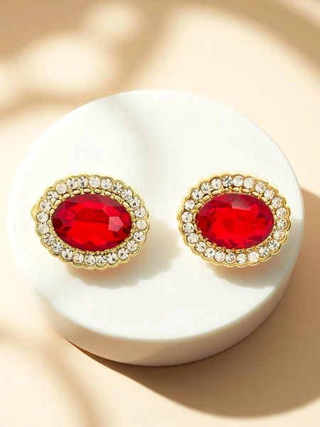 Royalfashion Moteriški segami auskarai su kristalu ir cirkoniu