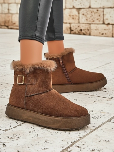 Royalfashion Krótkie buty a'la śniegowce damskie Winter Crest