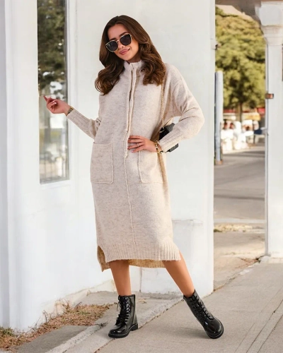 Длинное платье-свитер для женщин Royalfashion