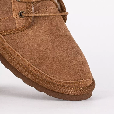 OUTLET Детские коричневые зимние короткие ботинки на шнуровке Tibilis- Shoes