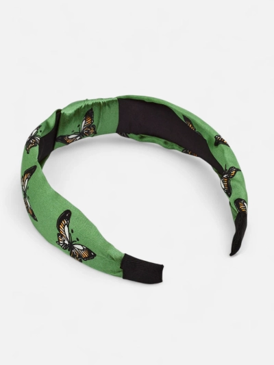 Royalfashion Opaska do włosów w kratkę z motylami Butterfly Weave