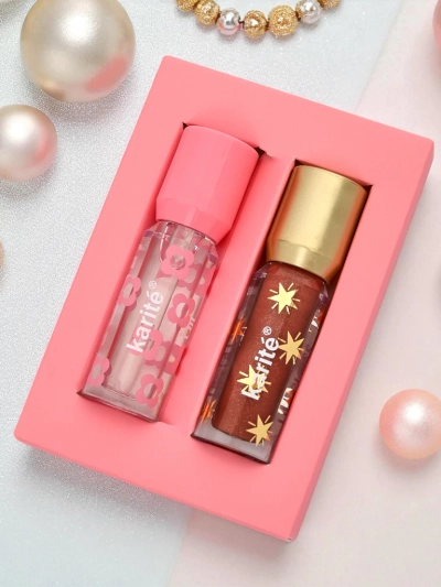 2-in-1 Clear and Glitter Lip Gloss Bronse