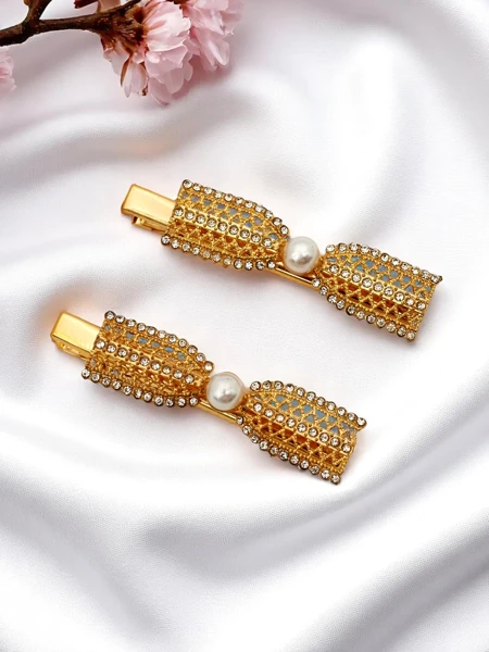 Royalfashion Plaukų segtukas su kaspinėlio formos kalnų krištolu Kaspinas Sparkle