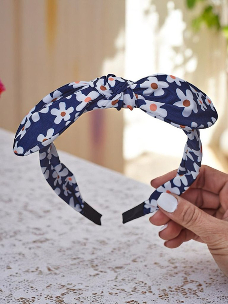 Royalfashion Plaukų lankelis su kaspinu, gėlėta Florinka