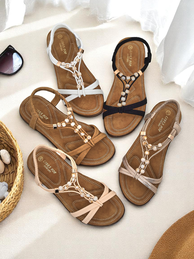 Royalfashion moteriški sandalai su Imen papuošimais