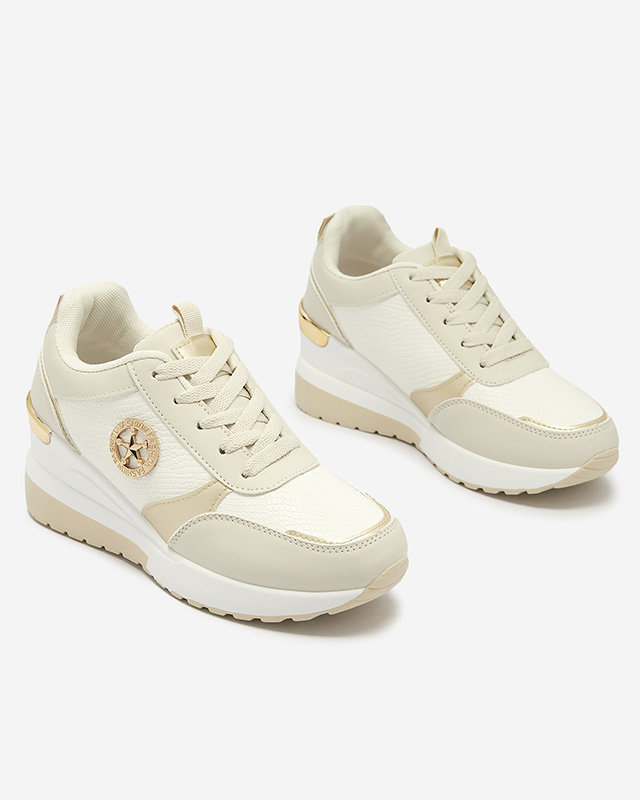 Бежевые женские спортивные кроссовки со скрытым якорем Amiley- Footwear