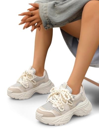 Royalfashion Moteriški sportiniai sneakersai storesniu padu Loness