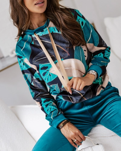 Royalfashion Темно-зеленый женский свитшот с цветочным рисунком