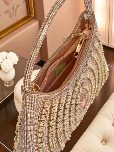 Royalfashion Женская сумка-клатч с цирконами Sova Glint