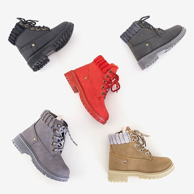 Детские туристические ботинки Valdem светло-коричневые - Обувь