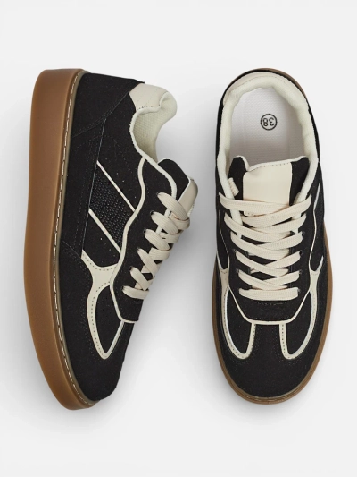 Moteriški sportbačiai „Flora“ juodi ekologiški sportiniai kasdieniai