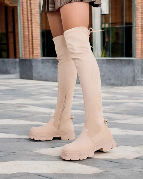 Royalfashion Moterų įsikibus ant kelio aukštos batai Aniaf