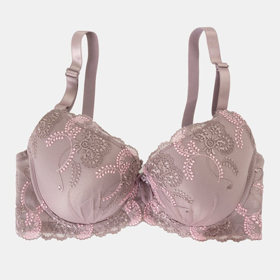 Violetinė paminkštinta liemenėlė su nėriniais - Apatinis trikotažas