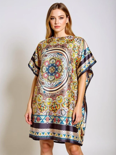 Платье-парео Royalfashion Calista – многоцветное до колен, полиэстер