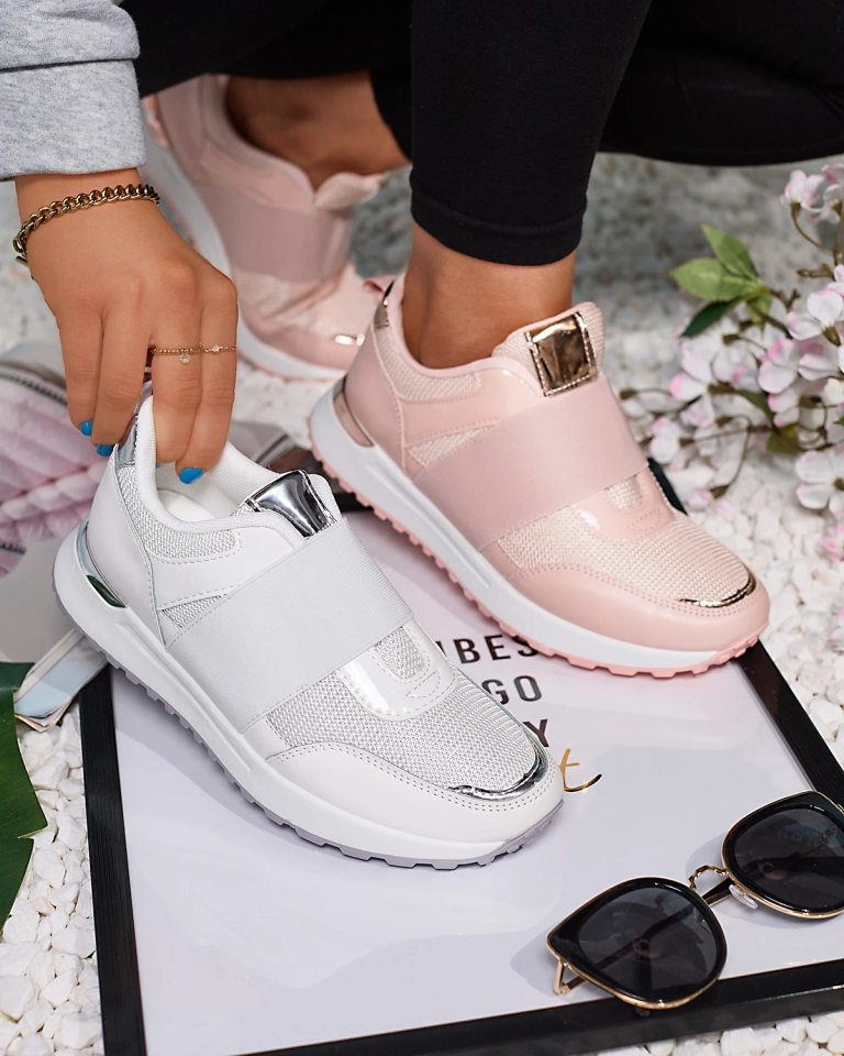 Женские спортивные туфли-слипы розового цвета Wecale- Footwear