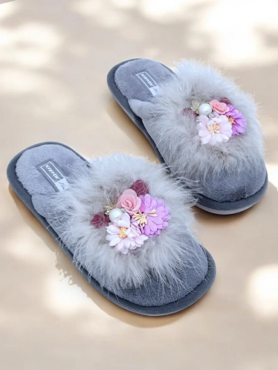 Royalfashion Moteriški šlepetės su gėlėmis Ederra