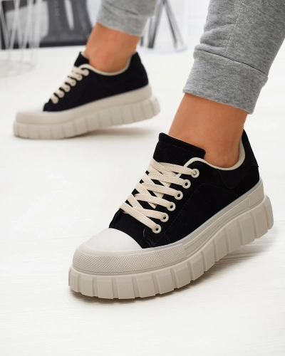 Черные спортивные кроссовки на платформе Nakkoc- Footwear