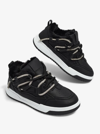 Moteriški Sneakers'ai Luna Juodi iš Ekologiškos Odos Kasdienai