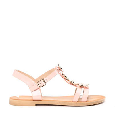 Różowe sandały lakierowane Scarlette- Obuwie