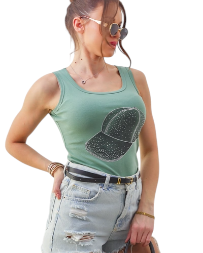 Royalfashion medvilninis moterų marškinėlis su kepure