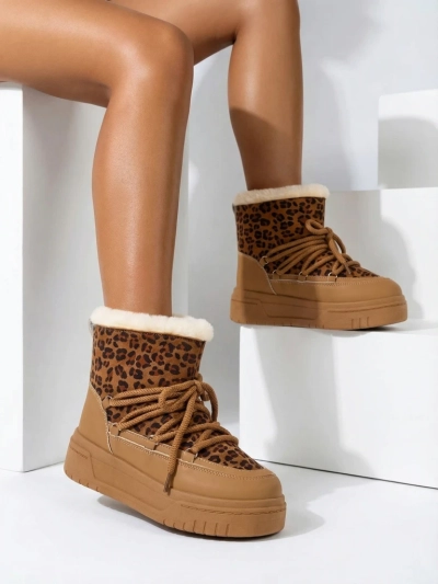 Karališkosios mados moteriški įrišti sniego batai Moniuc