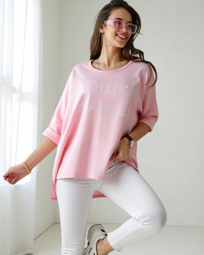 Royalfashion Moteriška viskozės bluzonė su blizgučiais