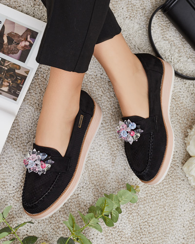 Royalfashion Mokasinai su spalvotais akmenimis Restea