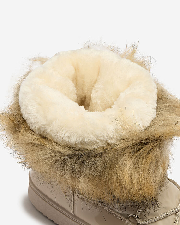 Royalfashion Smėlio spalvos auliniai batai a'la sniego batai moterims Gomllo