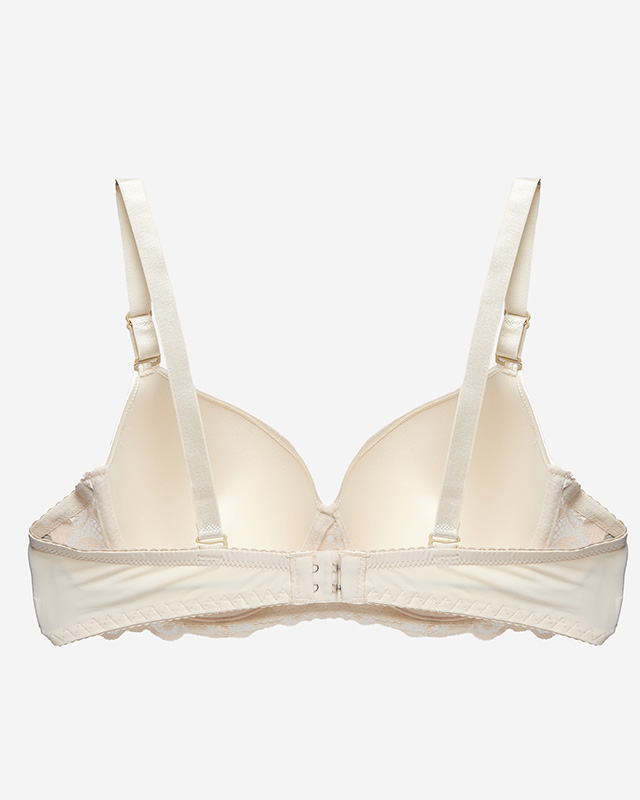 Smėlio spalvos nėriniuota moteriška liemenėlė - Apatinis trikotažas