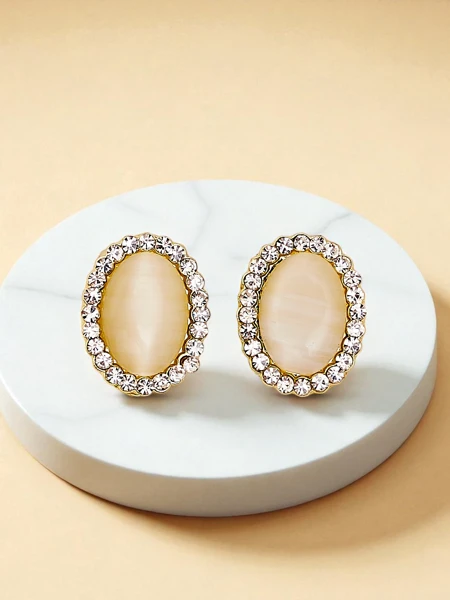 Royalfashion Moteriški prisegami auskarai su kristalais ir cirkoniu