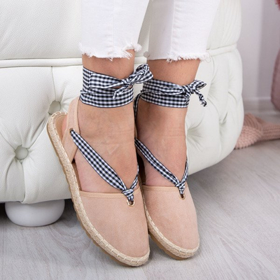 Różowe espadryle z odkrytą piętą Papavero - Obuwie