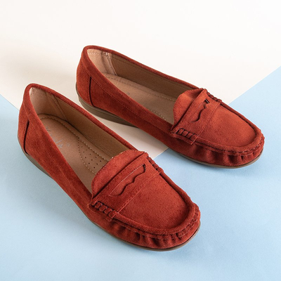 Rudi moteriški ekologiški zomšiniai bateliai Monika - Avalynė