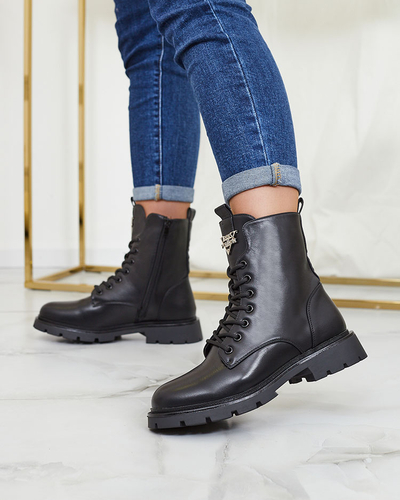 Royalfashion Черные женские высокие сапоги-багги Stepurba