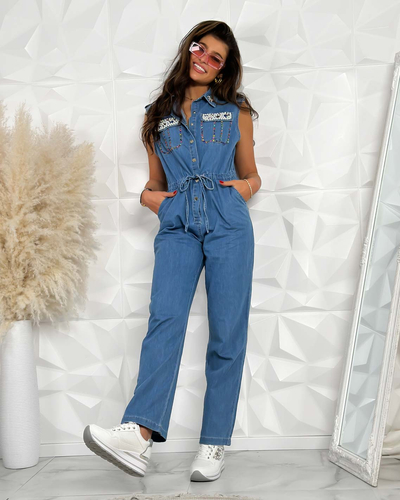 "Royalfashion" moteriškas kostiumas su cirkonais ir perlais