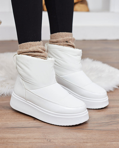 Royalfashion Белые женские сапоги Maderta
