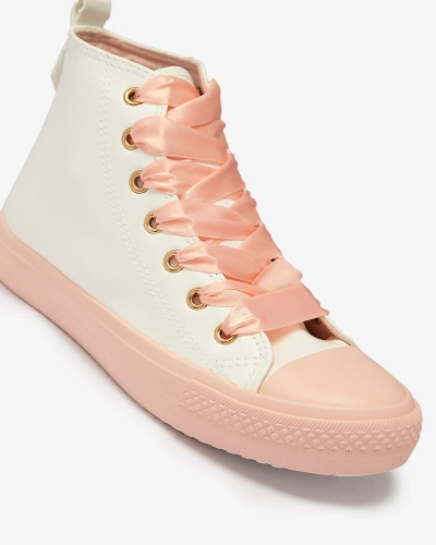 White-Pink Moteriški sportiniai bateliai Macako- Footwear