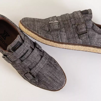 OUTLET Серые мужские туфли с пряжками Betta - Обувь