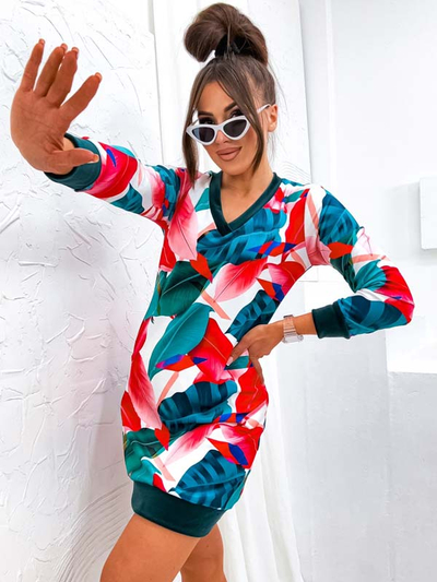Royalfashion Женское мини-платье с оригинальным рисунком