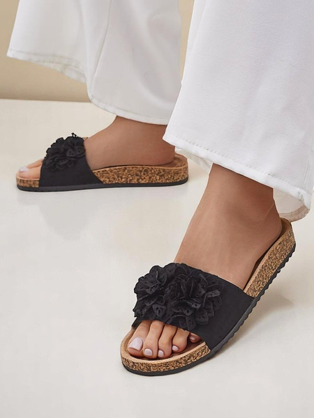 Royalfashion женские шлёпанцы с цветочными акцентами Occes